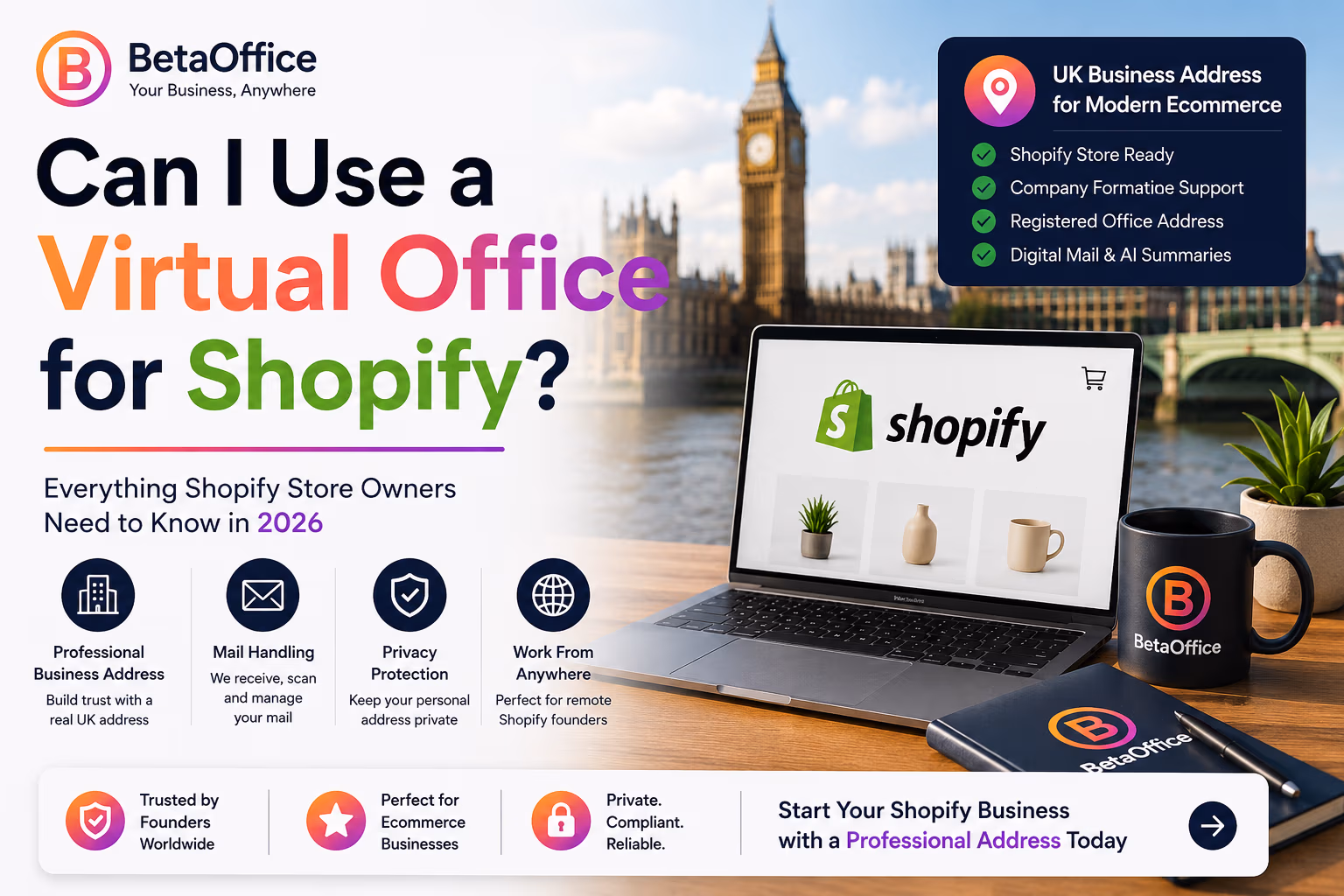 Can I Use a Virtual Office for Shopify? – BetaOffice founder guide