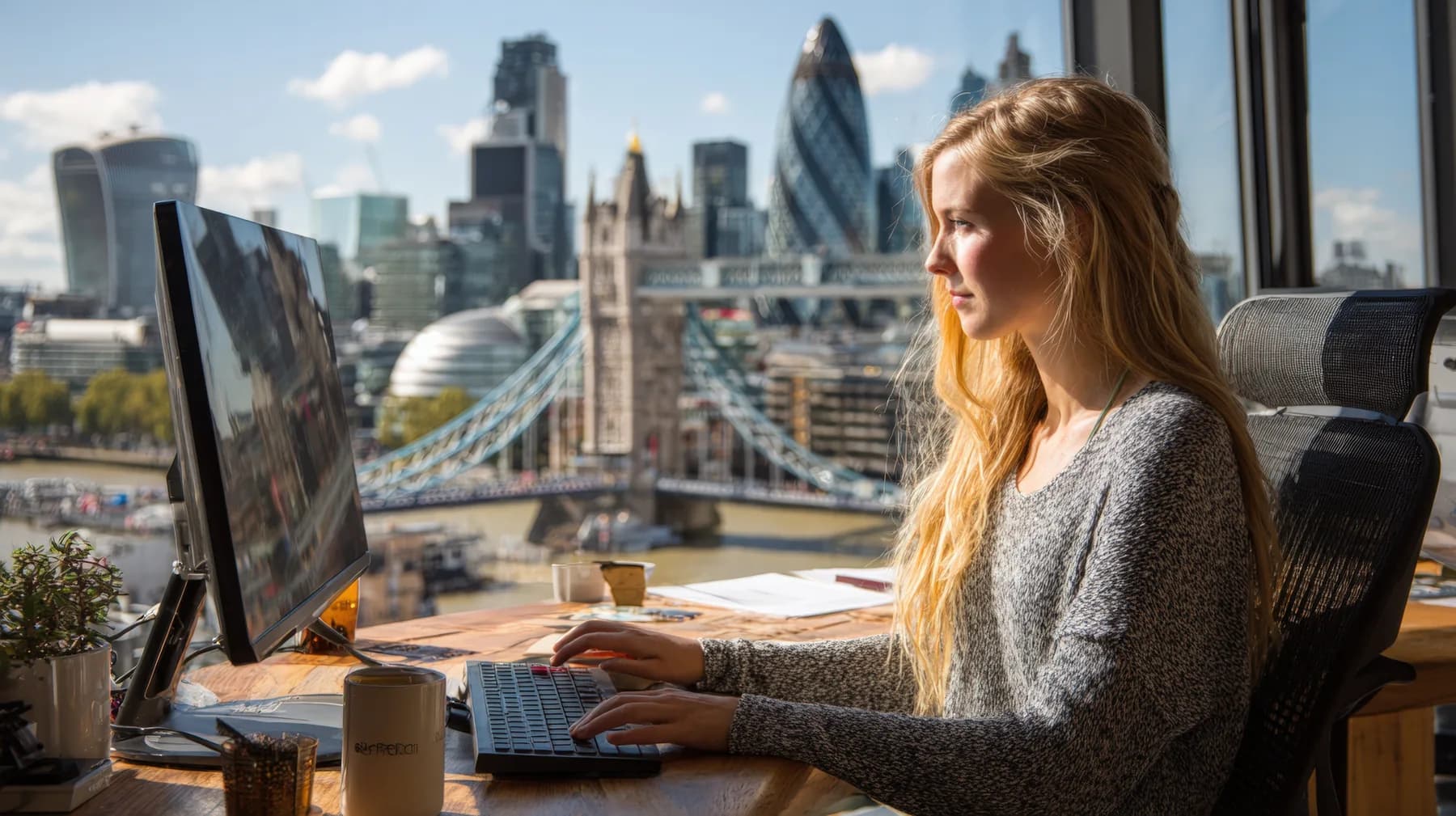 Remote founder using a London virtual office address and smart mail dashboard