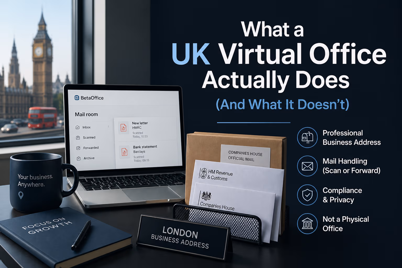 What a UK Virtual Office Actually Does (And What It Doesn’t) – guide for UK founders